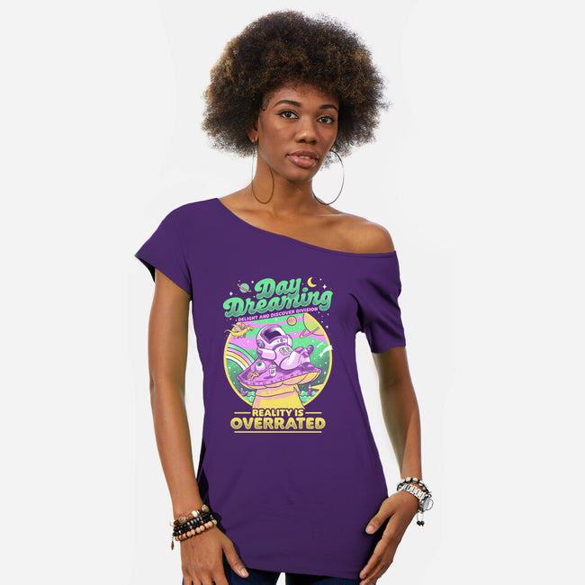 Daydream Astronaut-Womens-Off Shoulder-Tee-Studio Mootant