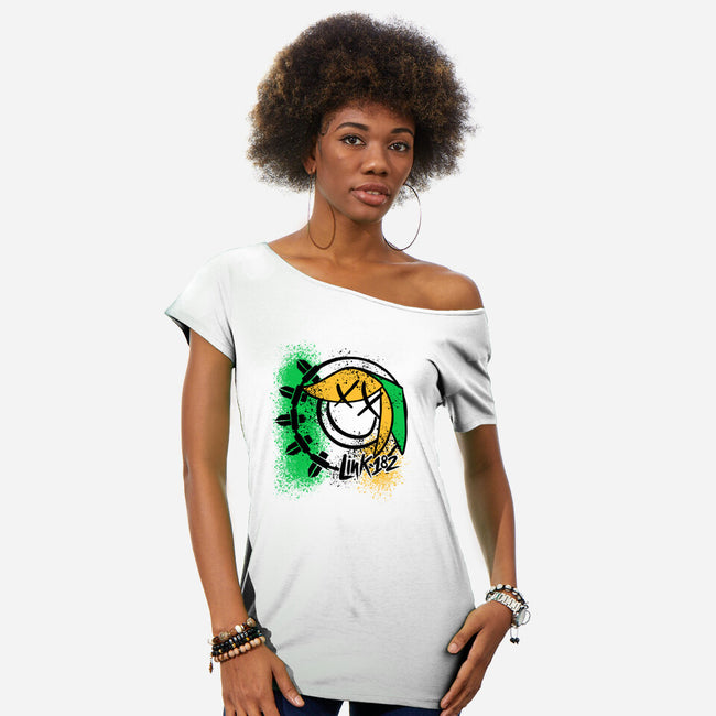 Hyrulean Pop Punk Is Not Dead-Womens-Off Shoulder-Tee-Aarons Art Room