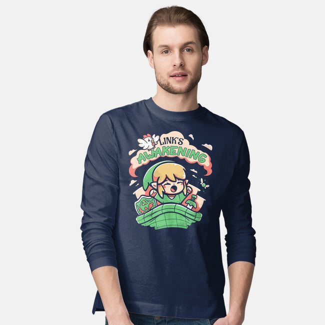 Link's Awakening-Mens-Long Sleeved-Tee-Ca Mask