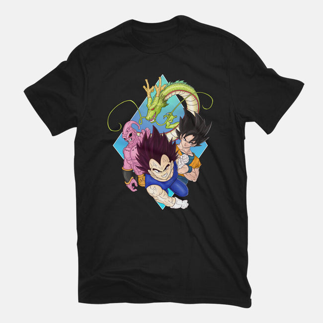 Dragon Ball Crew-Womens-Fitted-Tee-MaxoArt