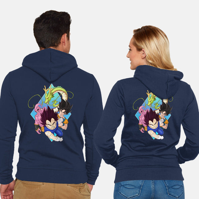 Dragon Ball Crew-Unisex-Zip-Up-Sweatshirt-MaxoArt