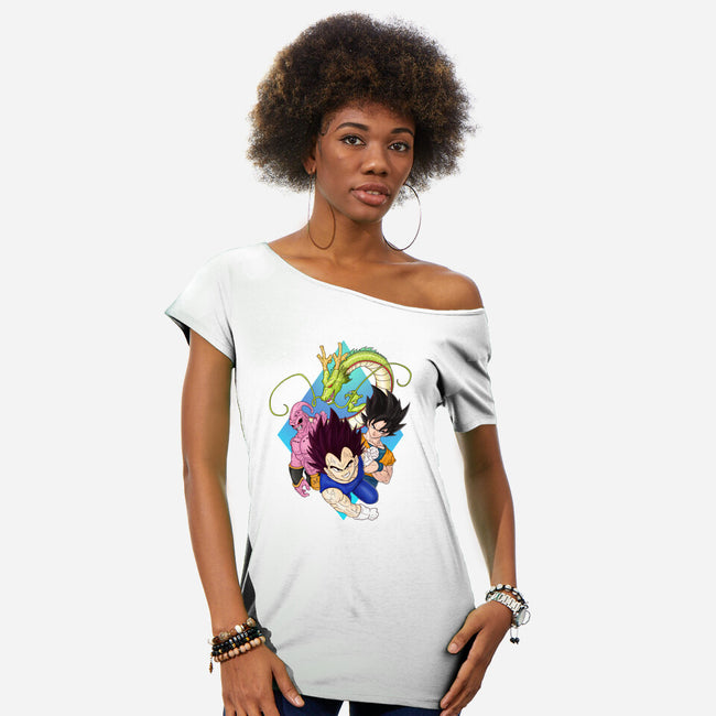 Dragon Ball Crew-Womens-Off Shoulder-Tee-MaxoArt