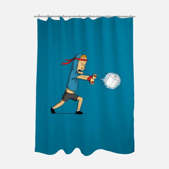 Stupid Fighter-None-Polyester-Shower Curtain-pigboom