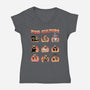 Pug Culture-Womens-V-Neck-Tee-sachpica