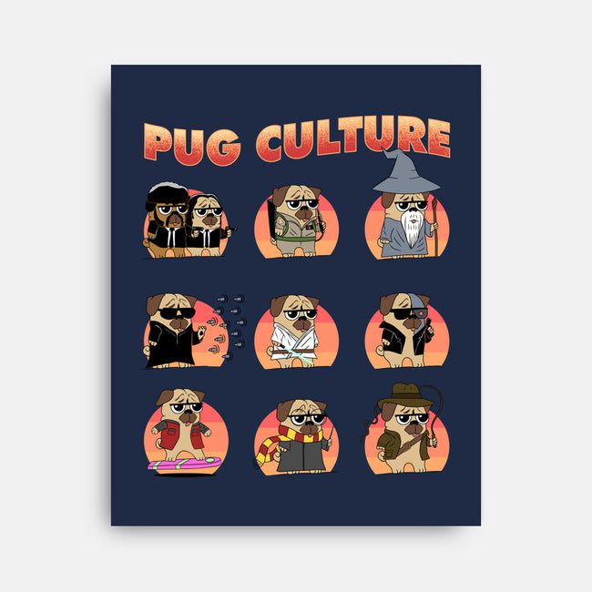 Pug Culture-None-Stretched-Canvas-sachpica