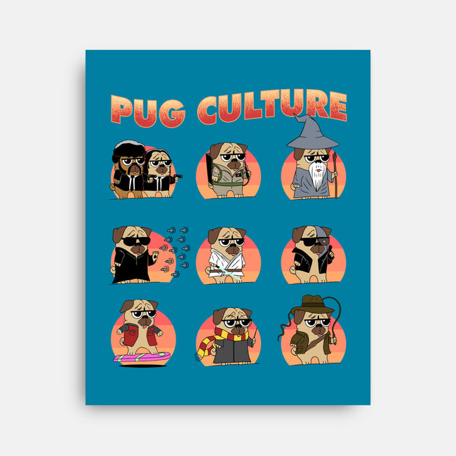 Pug Culture-None-Stretched-Canvas-sachpica