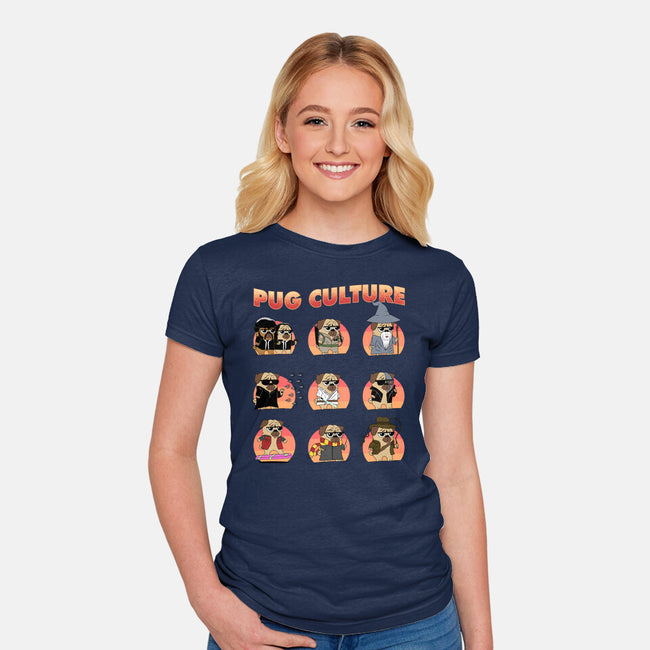 Pug Culture-Womens-Fitted-Tee-sachpica