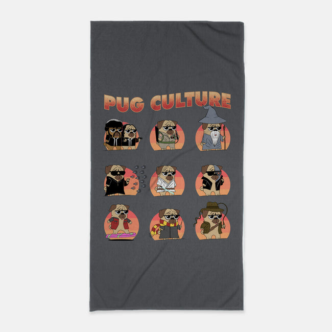 Pug Culture-None-Beach-Towel-sachpica