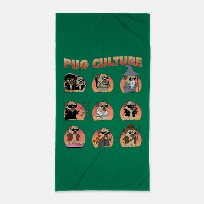 Pug Culture-None-Beach-Towel-sachpica