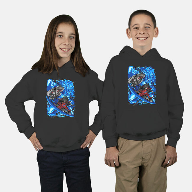 Blue Susanoo-Youth-Pullover-Sweatshirt-alanside