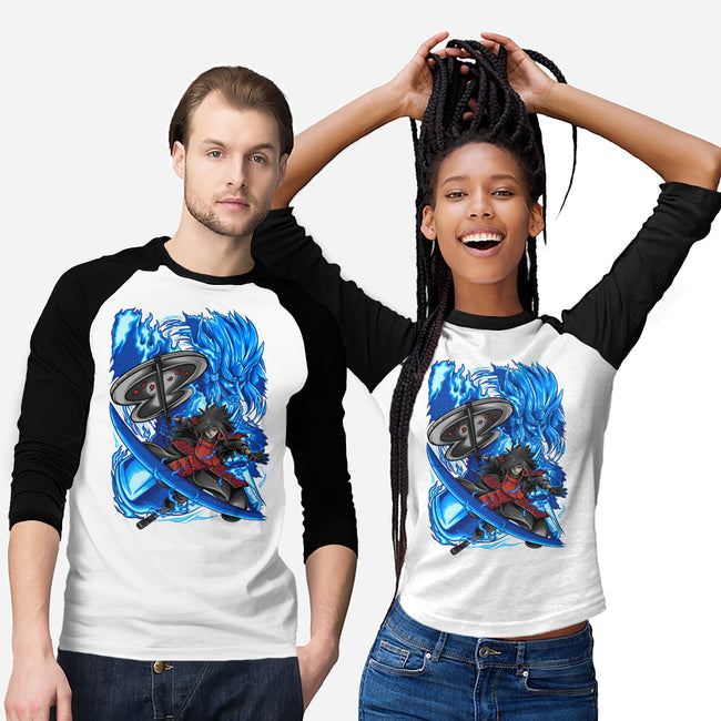 Blue Susanoo-Unisex-Baseball-Tee-alanside