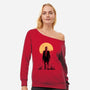 The Boogeyman Under The Sun-Womens-Off Shoulder-Sweatshirt-ddjvigo