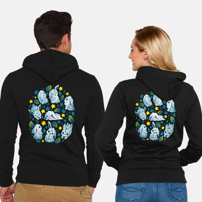 The Rabbit Nature-Unisex-Zip-Up-Sweatshirt-Vallina84