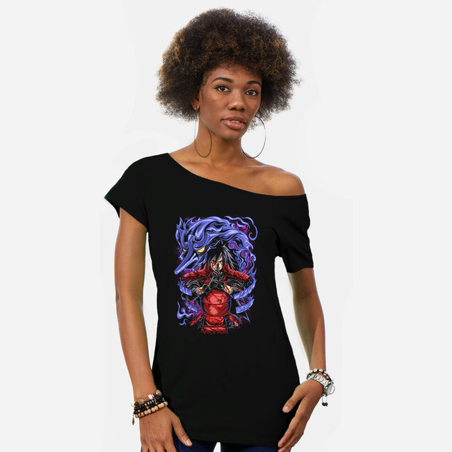 Madara Uchiha-Womens-Off Shoulder-Tee-Nihon Bunka