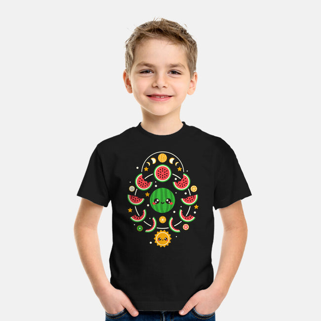 Watermelon Moon Phases-Youth-Basic-Tee-NemiMakeit