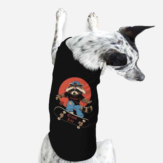 Trasher On Skates-Dog-Basic-Pet Tank-vp021