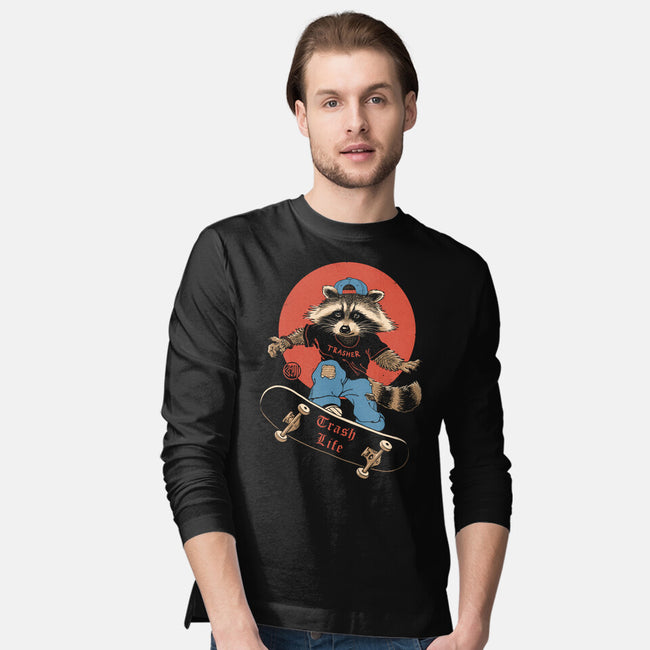 Trasher On Skates-Mens-Long Sleeved-Tee-vp021