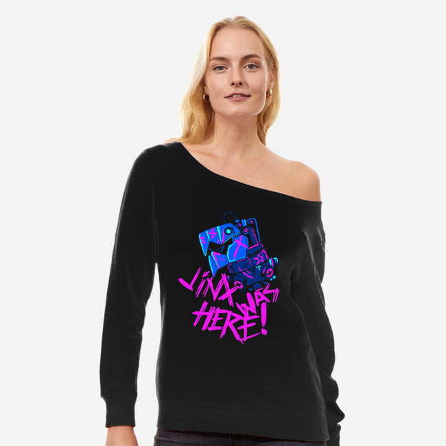 Jinxed-Womens-Off Shoulder-Sweatshirt-Kenpachiudyan