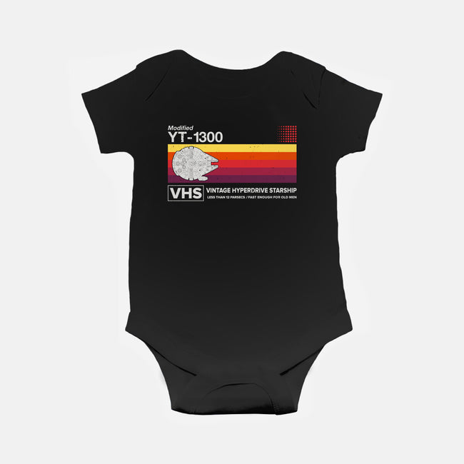 Vintage Hyperdrive Starship-Baby-Basic-Onesie-retrodivision