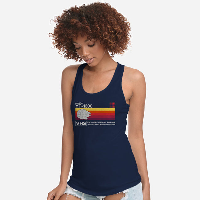 Vintage Hyperdrive Starship-Womens-Racerback-Tank-retrodivision