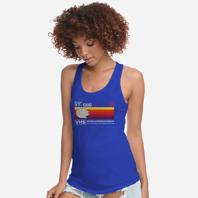 Vintage Hyperdrive Starship-Womens-Racerback-Tank-retrodivision