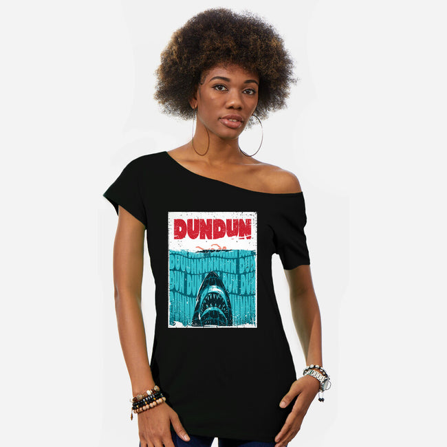 DUN DUN-Womens-Off Shoulder-Tee-Tronyx79