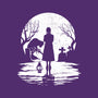 Spooky Moon-Womens-Off Shoulder-Tee-GrayspellHouse