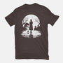 Spooky Moon-Womens-Basic-Tee-GrayspellHouse