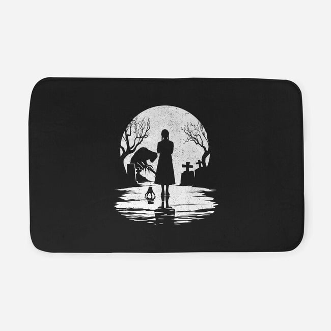 Spooky Moon-None-Memory Foam-Bath Mat-GrayspellHouse