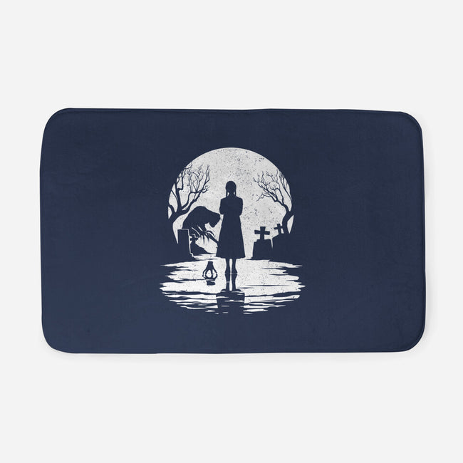 Spooky Moon-None-Memory Foam-Bath Mat-GrayspellHouse