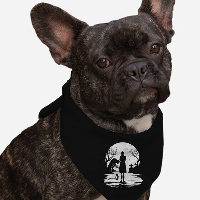 Spooky Moon-Dog-Bandana-Pet Collar-GrayspellHouse