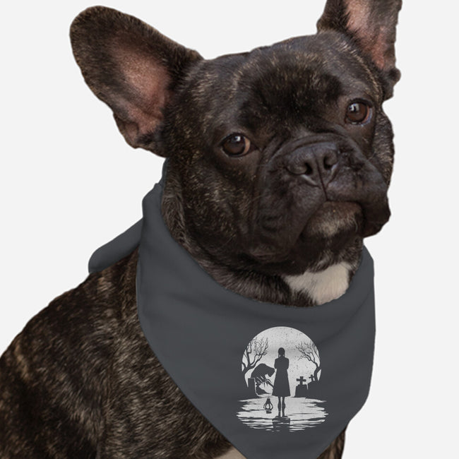 Spooky Moon-Dog-Bandana-Pet Collar-GrayspellHouse