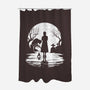 Spooky Moon-None-Polyester-Shower Curtain-GrayspellHouse