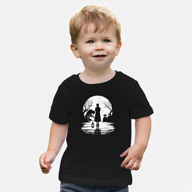 Spooky Moon-Baby-Basic-Tee-GrayspellHouse