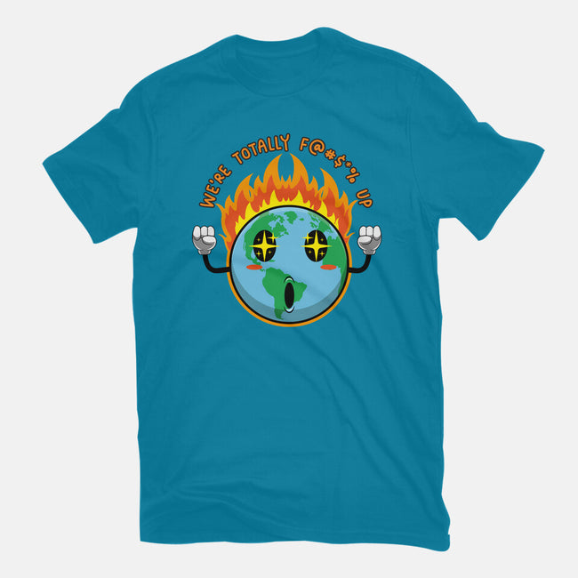 Happy Earth-Womens-Fitted-Tee-Kladenko