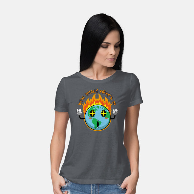 Happy Earth-Womens-Basic-Tee-Kladenko