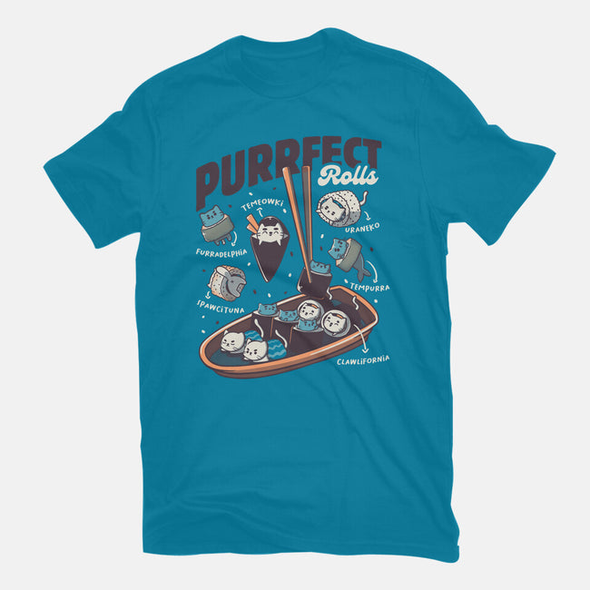 Purrfect Rolls-Womens-Fitted-Tee-tobefonseca