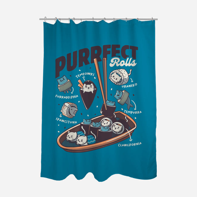 Purrfect Rolls-None-Polyester-Shower Curtain-tobefonseca