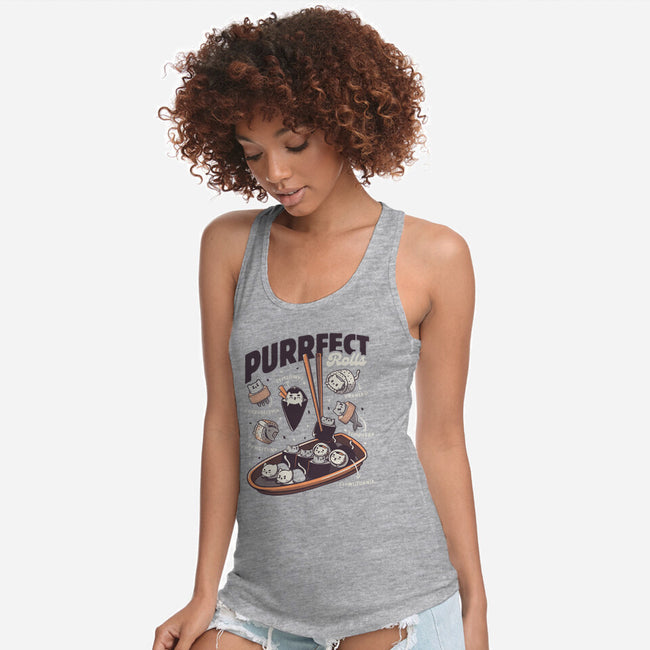 Purrfect Rolls-Womens-Racerback-Tank-tobefonseca