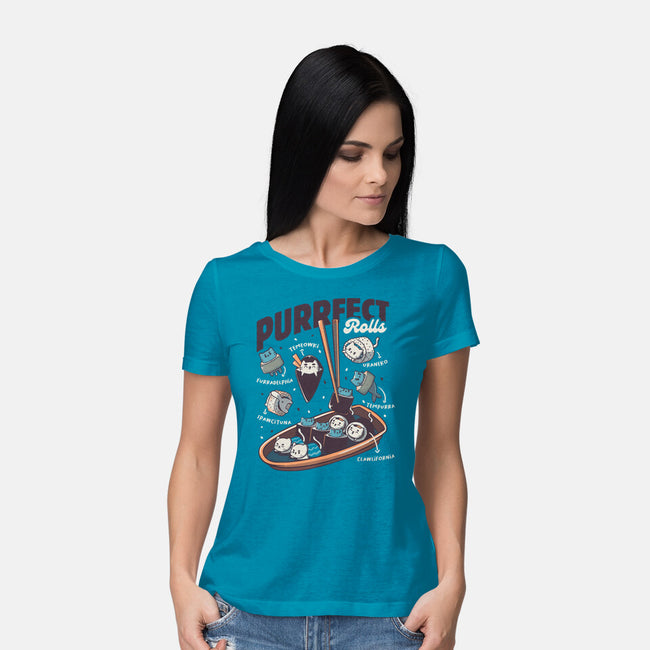 Purrfect Rolls-Womens-Basic-Tee-tobefonseca