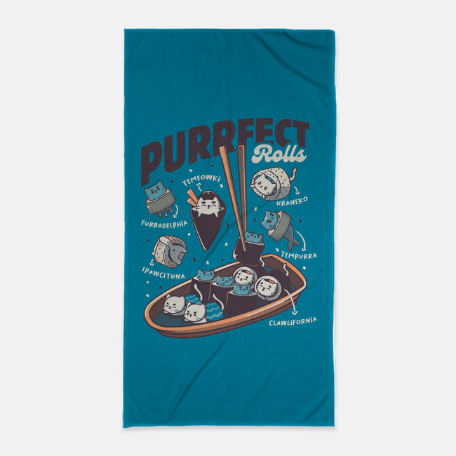 Purrfect Rolls-None-Beach-Towel-tobefonseca