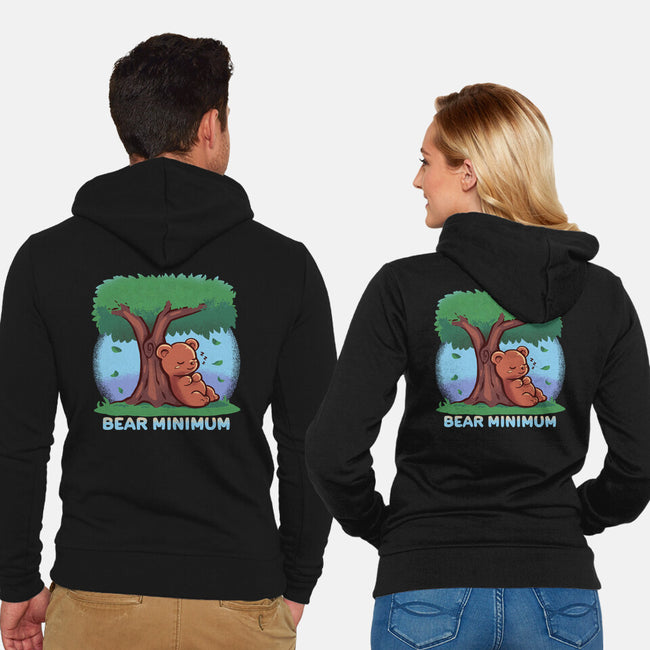 Bear Minimum-Unisex-Zip-Up-Sweatshirt-TechraNova