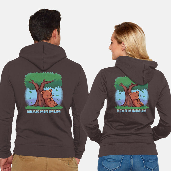 Bear Minimum-Unisex-Zip-Up-Sweatshirt-TechraNova