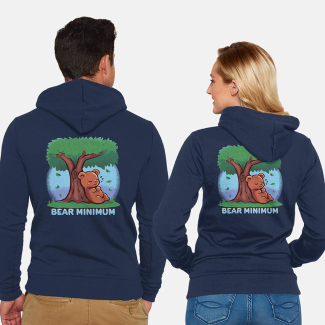 Bear Minimum-Unisex-Zip-Up-Sweatshirt-TechraNova