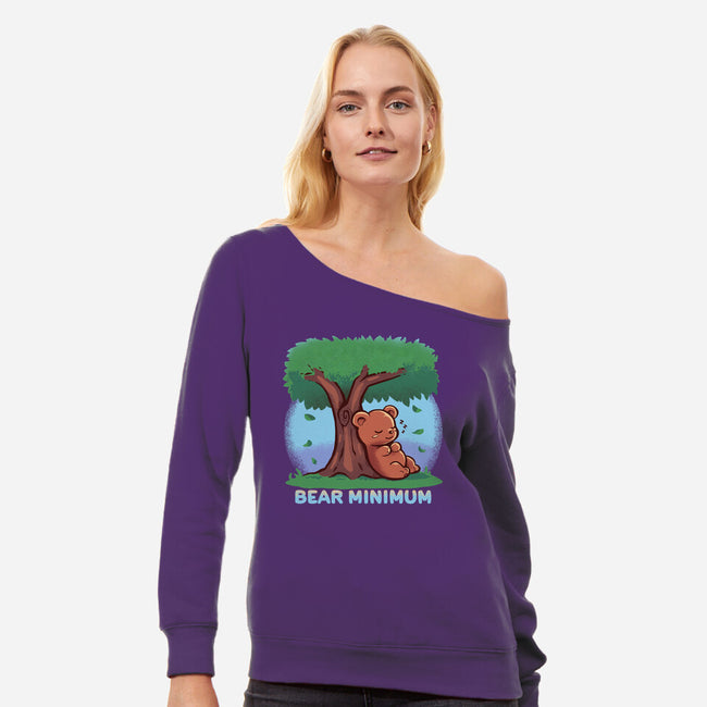 Bear Minimum-Womens-Off Shoulder-Sweatshirt-TechraNova