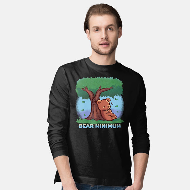 Bear Minimum-Mens-Long Sleeved-Tee-TechraNova