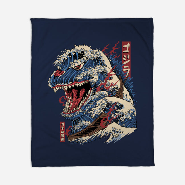 Great Godzilla-None-Fleece-Blanket-gaci