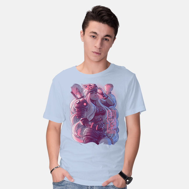 Cyber Kitsune Samurai-Mens-Basic-Tee-Bruno Mota