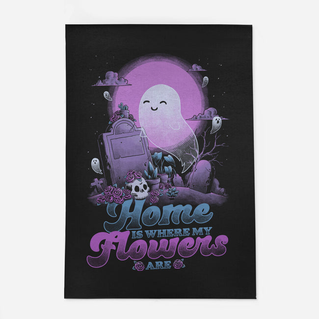 Ghost Home Flowers-None-Indoor-Rug-Studio Mootant