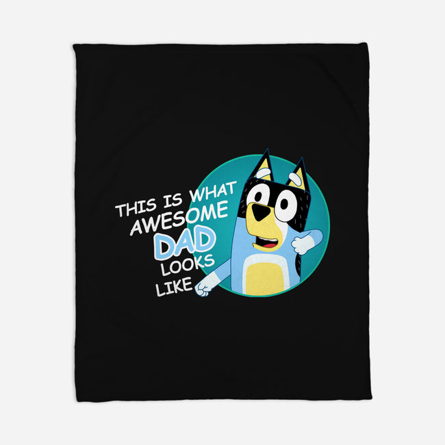 Awesome Dad-None-Fleece-Blanket-MaxoArt